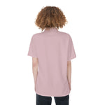 Pink All-Over Print Women's Short Sleeve Shirt With Pocket