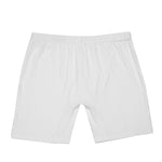 White All-Over Print Men's Long Boxer Briefs