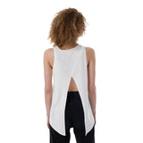 White All-Over Print Women's Loose Tank Top