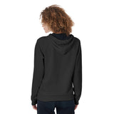 Black All-Over Print Women's Zip Up Hoodie