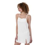 White All-Over Print Women's Cami Nightdress