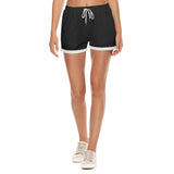 Black All-Over Print Women's Rolled Shorts