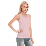 Pink All-Over Print Women's Skinny Sport Tank Top