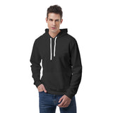 Black All-Over Print Men's Hoodie With Double-sides Print Hood