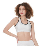 White All-Over Print Sports Bra