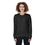 Black All-Over Print Women's Loose Sweatshirt