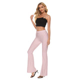 Pink All-Over Print Women's Skinny Flare Pants