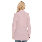 Pink All-Over Print Women's Long Shirt