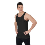 Black All-Over Print Men's Tank Top