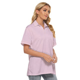 Pink All-Over Print Women's Polo T-Shirt