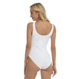 White All-Over Print Women's One-piece Swimsuit