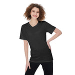 Black  All-Over Print Women'S O-Neck T-Shirt