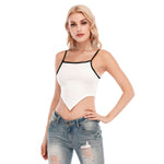 White All-Over Print Women's Cami Tube Top