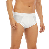 White All-Over Print Men's Triangle Low-rise Underwear