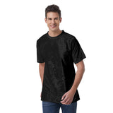 Black All-Over Print Men's T-Shirt | Velvet