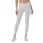 White All-Over Print Women's Yoga Leggings