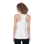 White All-Over Print Women's Racerback Tank Top