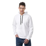 White All-Over Print Men's Hoodie With Double-sides Print Hood