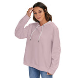 Pink All-Over Print Women's Heavy Fleece Zip-on-the-Side Hoodie