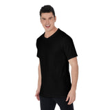 Black All-Over Print Men's O-Neck T-Shirt