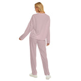 Pink All-Over Print Women's Pajama Suit