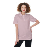 Pink All-Over Print Women's Polo Shirt