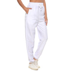 White All-Over Print Women's Casual Pants