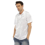 White All-Over Print Men's Polo Shirt | Velvet