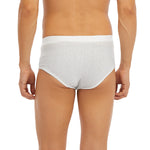 White All-Over Print Men's Triangle Low-rise Underwear