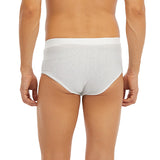 White All-Over Print Men's Triangle Low-rise Underwear