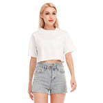 White All-Over Print Women's Cropped T-shirt | 190GSM Cotton