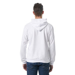 White All-Over Print Men's Hoodie With Double-sides Print Hood