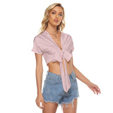 Pink All-Over Print Women's Bandage Crop Top