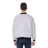 White All-Over Print Men's Bomber Jacket