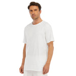 White All-Over Print Men's O-Neck T-Shirt | 190GSM Cotton