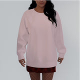 Pink All-Over Print Women's Raglan Sleeve Sweatshirt