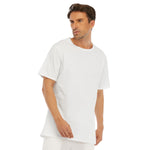 White All-Over Print Men's O-Neck T-Shirt | 190GSM Cotton