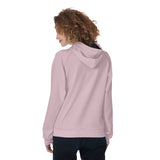 Pink All-Over Print Women's Raglan Pullover Hoodie