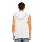 White All-Over Print Men’s Hooded Tank Top