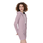 Pink All-Over Print Women's Long Hoodie