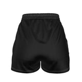 Black All-Over Print Women's Casual Shorts