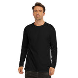 Black All-Over Print Long Sleeve T-Shirt | 190GSM Cotton