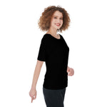 Black All-Over Print Women's T-Shirts