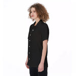 Black All-over Print Women's Shirt