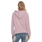 Pink All-Over Print Women's Slim Pullover Hoodie