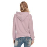 Pink All-Over Print Women's Slim Pullover Hoodie