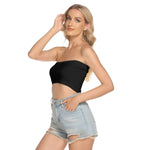 Black All-Over Print Women's Tube Top