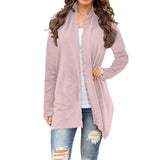 Pink All-Over Print Women's Cardigan With Long Sleeve