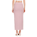 Pink All-Over Print Women's Side Slit Skirt