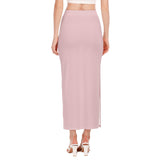 Pink All-Over Print Women's Side Slit Skirt